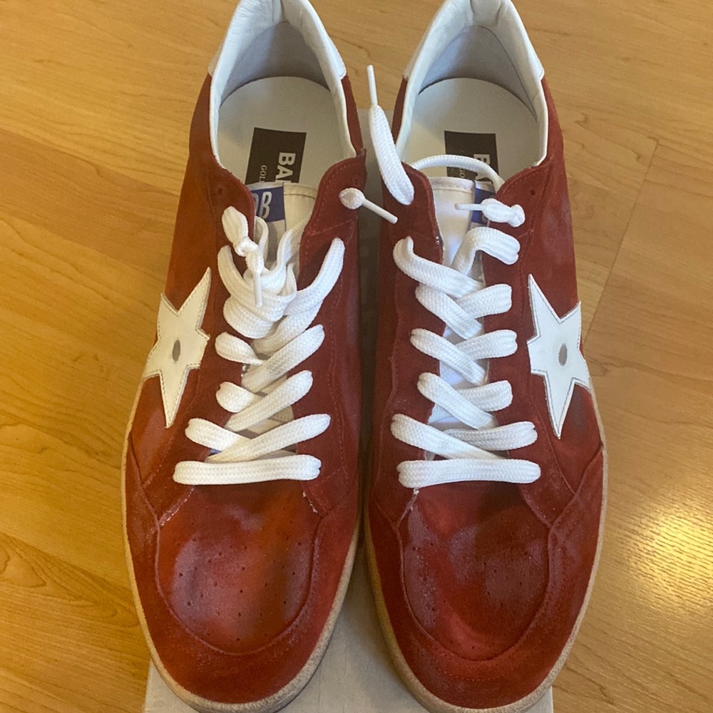 Brand new red suede Ballstar mens golden goose gift for my son he doesn’t want